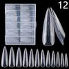 120 Pcs False Nail Tips Clear Matt Soft Fake Nails Extension For Home Diy Nail Salon Manicure