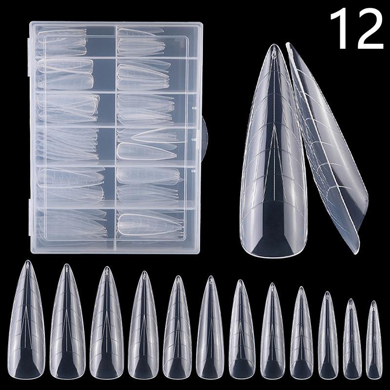 120 Pcs False Nail Tips Clear Matt Soft Fake Nails Extension For Home Diy Nail Salon Manicure