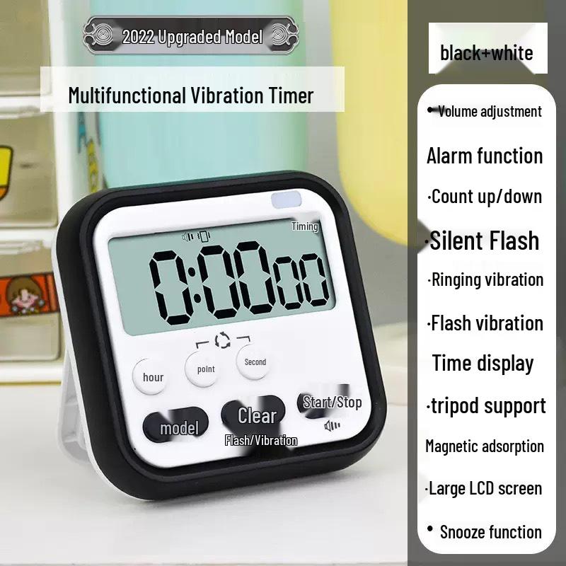 Children's Time Management Kitchen Timer: Countdown Electronic Alarm Clock