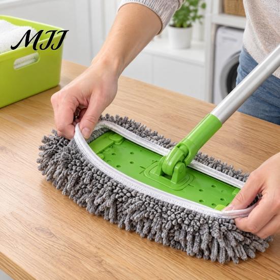 Reusable Floor Mopping Pads Microfiber Chenille Mop Pad, Washable Replacement Cover, Elastic Maintenance Refills Design Pad for Wet And Dry Household
