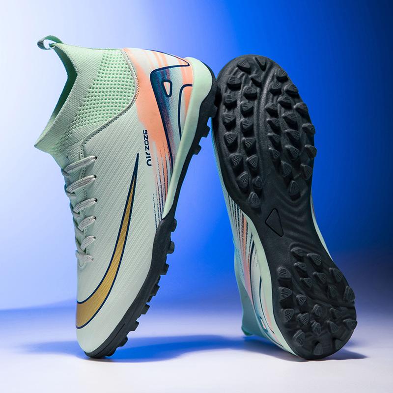 New Youth High-Top Football Shoes Student Youth Grass Spikes Men'S And Women'S Broken Nails Training Shoes