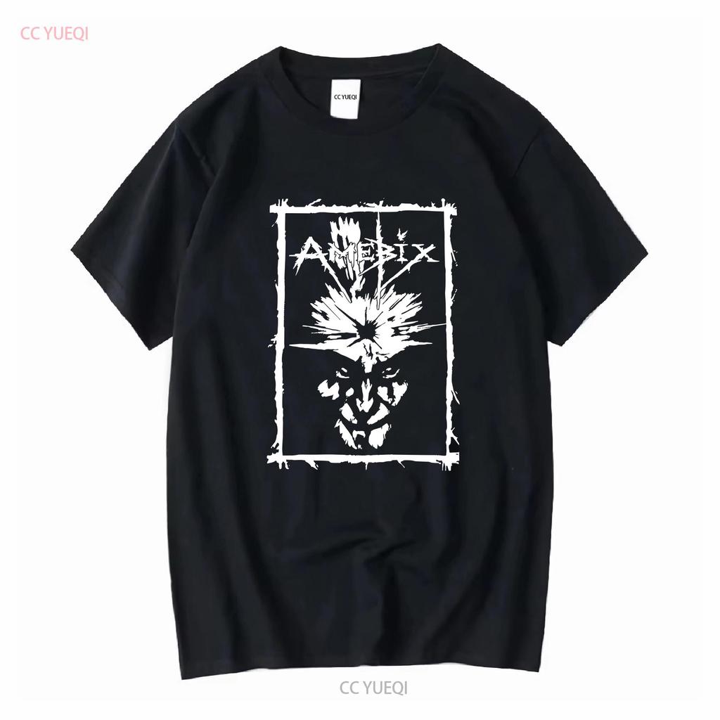 AMEBIX T shirt long or short sleeves vintage Washed Top For Everyday Wear graphic Stretched Casual streetwear Slightly fashion