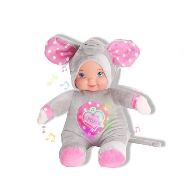 Peluche musicale - Reig - Elefante - 35 cm - Grigio - Per neonato 0+ anni