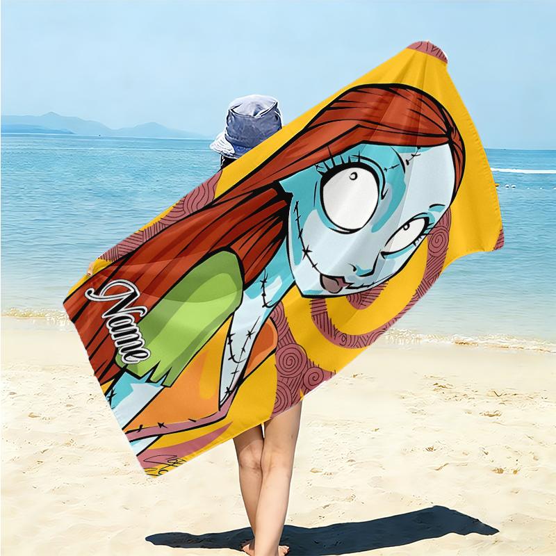 Personalized Zombie Girl Hair Beach Towel Microfiber Beach Towel Thin Absorbent for Beach Swimming Yoga Bath Sports. 0910310