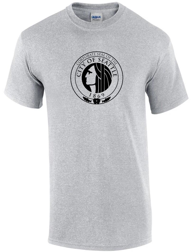 

Corporate Seal of City of Seattle Black Logo Sport Gray T-Shirt S