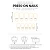 24pcs Spring Day Sweet False Nails Cute Pink Flower Star Pearl Designs Press On Nails Stripes French Style Almond Fake Nail