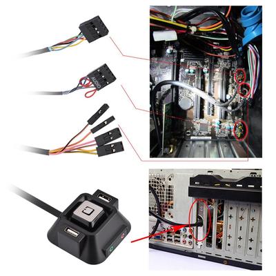 External Dual USB Ports Desktop PC Switch Push Button Audio Microphone Port External PC Switch Reset Button Office