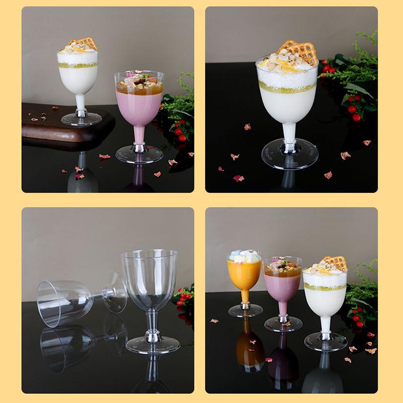 1/6 ks Odnímatelné sklenice na víno Přenosné odnímatelné plastové sklenice na víno Lehké odolné proti pádu Opakovaně použitelné pro venkovní kempování