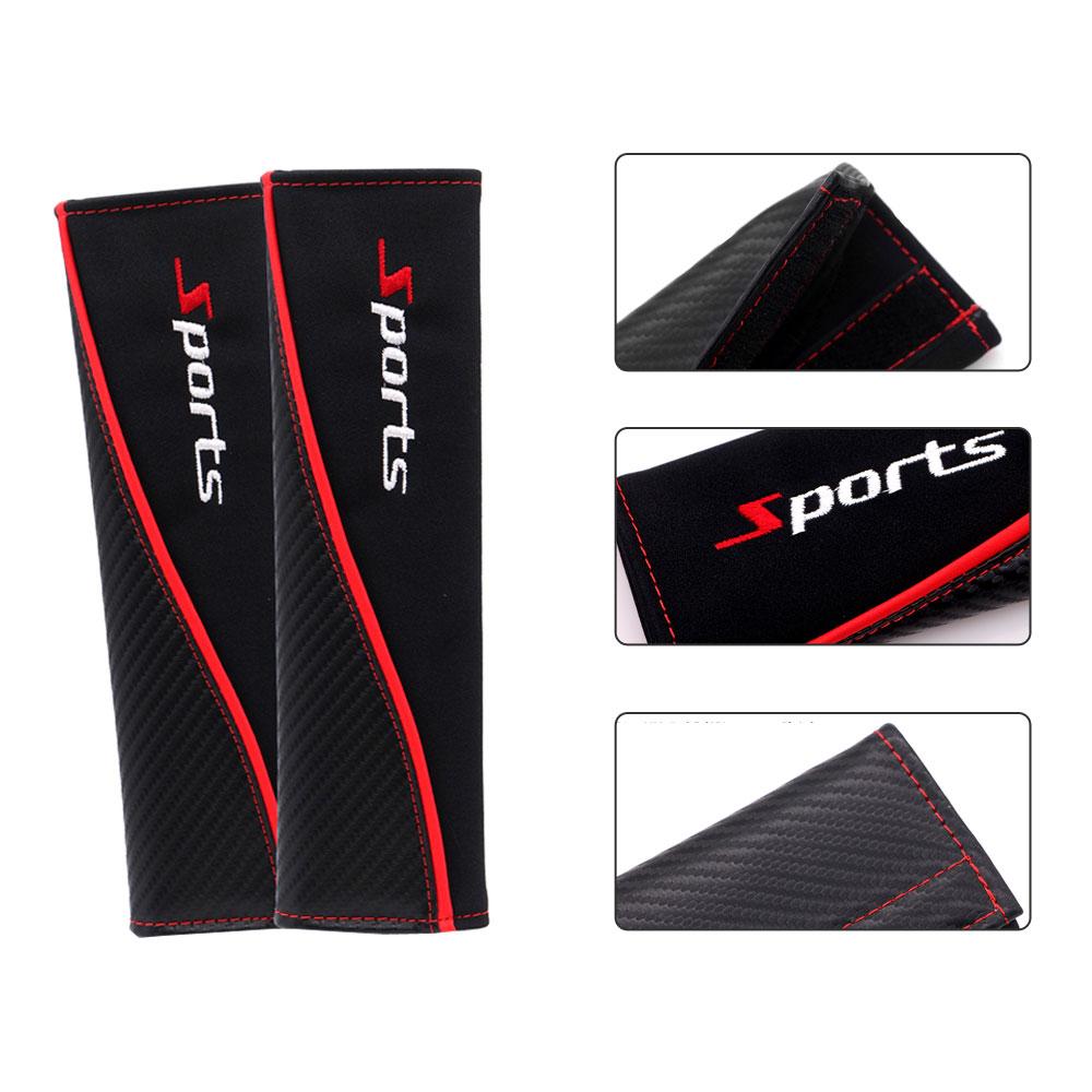 1Pc Car Safety Belts Cover Suede Carbon Fiber Seat Belt Protection Cover Shoulder Protector Car Interior Styling Accessories