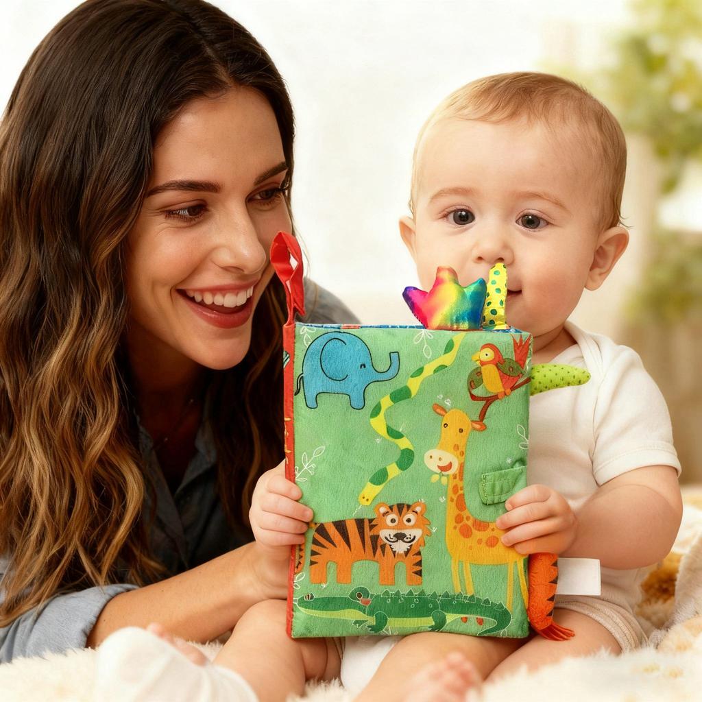 Baby Enlightenment Cloth Book, Baby Sensory Training Book, Children's Grip Toys