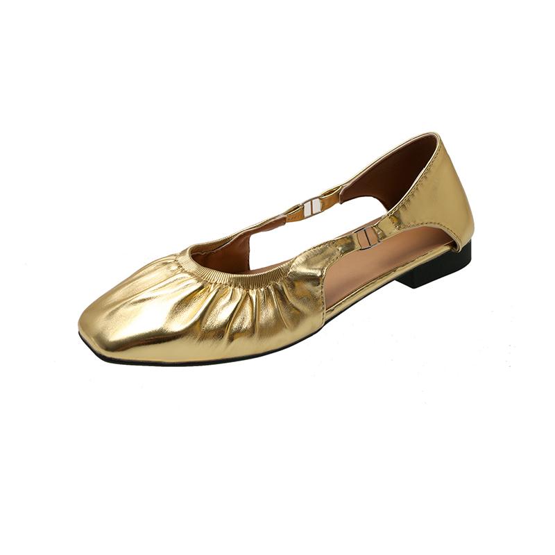 Fashion Women Heeled Sandals Square Toe Casual Loafers Sport Shoes Woman 2025 Trend Summer Dress Soft Leather Comfort Shallow Zapatos