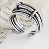 Korean Style Old Multi-layered Ring Ring for Women, Simple Geometric Braided Open Ring, Ring Jewelry