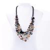 JMXD-Bohemian Ethnic Necklace Women's Black Wood Bead Chain Retro Personalized Long Necklace Handmade Jewelry Collar