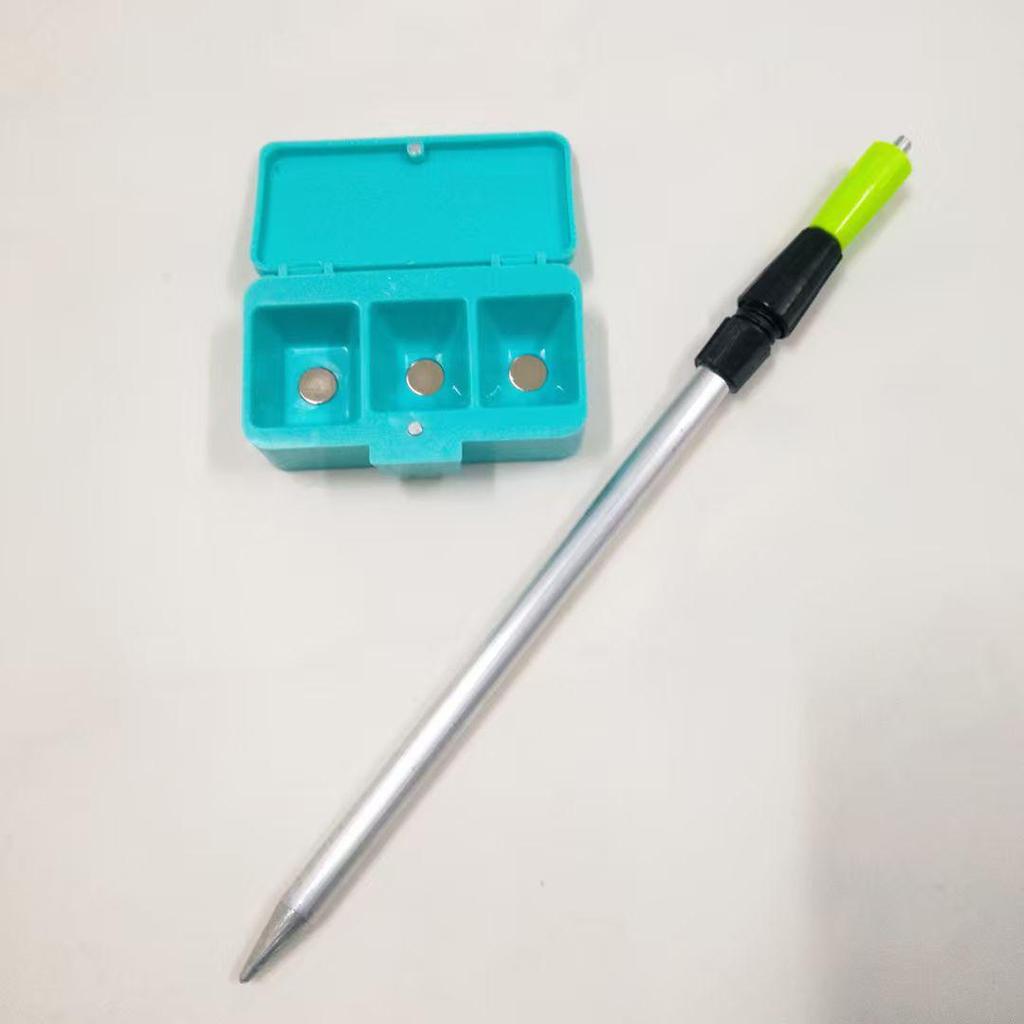 Compact Magnetic Powder Bait Box with Ground Stake for Fishing