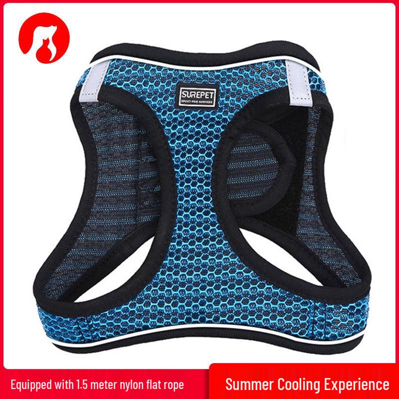 Reflective Comfort Vest Harness with Leash for Small To Medium Dogs