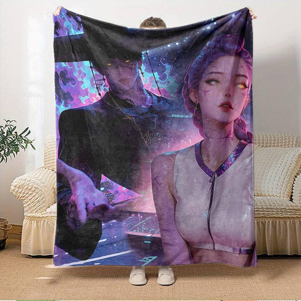 K-POP Anime Girls Group - Four Seasons Soft Warm Blanket - All-Season Thick Knit Polyester Bedspread for Bed, Camping, Travel - Perfect Gift