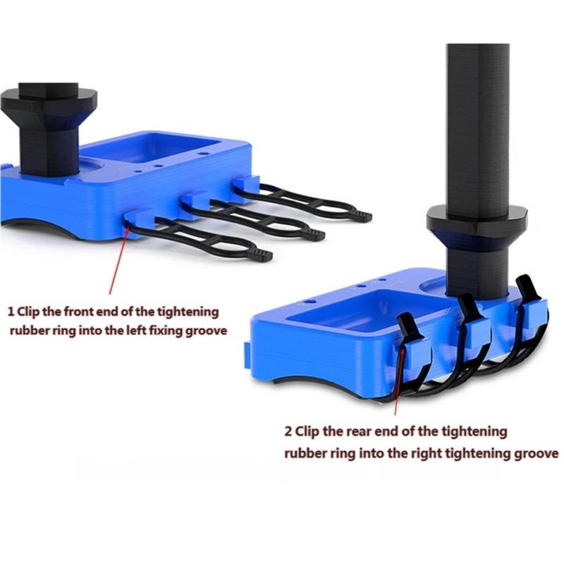 Bike Head Tube Repair Stand With Tool Storage For Road And Mountain Bikes Easy Assembly Metal and Plastic Construction