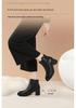 Red Dragonfly Women's High Heel Leather Boots - Autumn/Winter 2024 Stylish Slimming, Plush Lined Short Boots