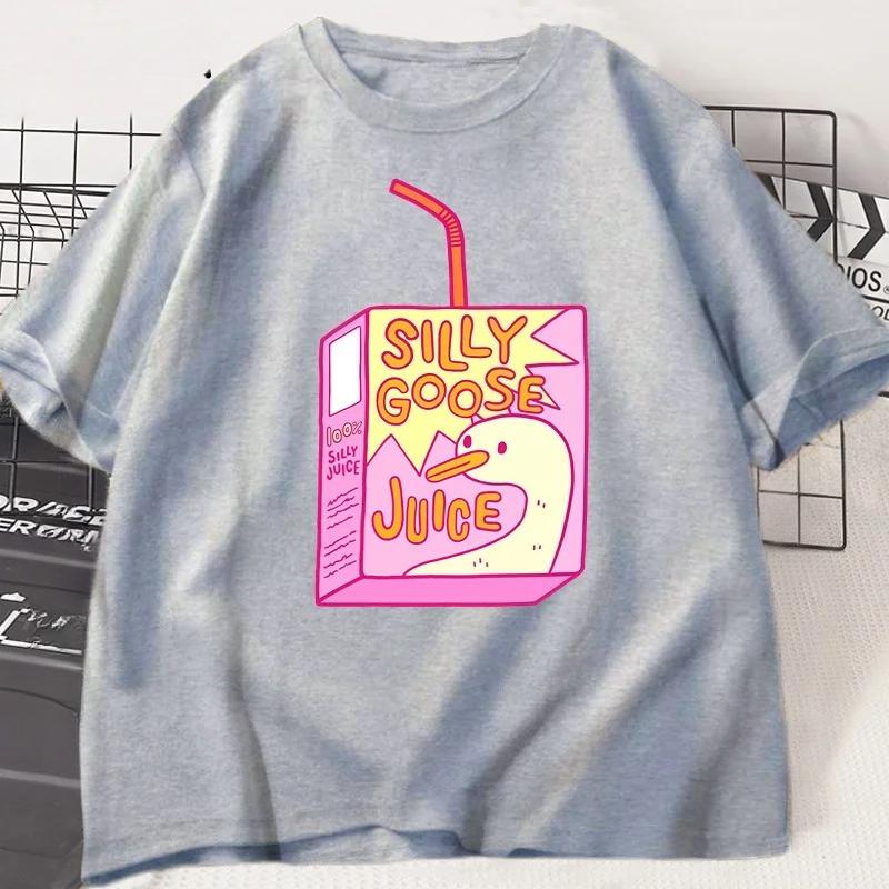 Silly Goose Juice Classic TShirt Women T Shirts Clothes Short Sleeve Crew Neck Tee Shirt Summer Top Graphic T Shirts Vintage
