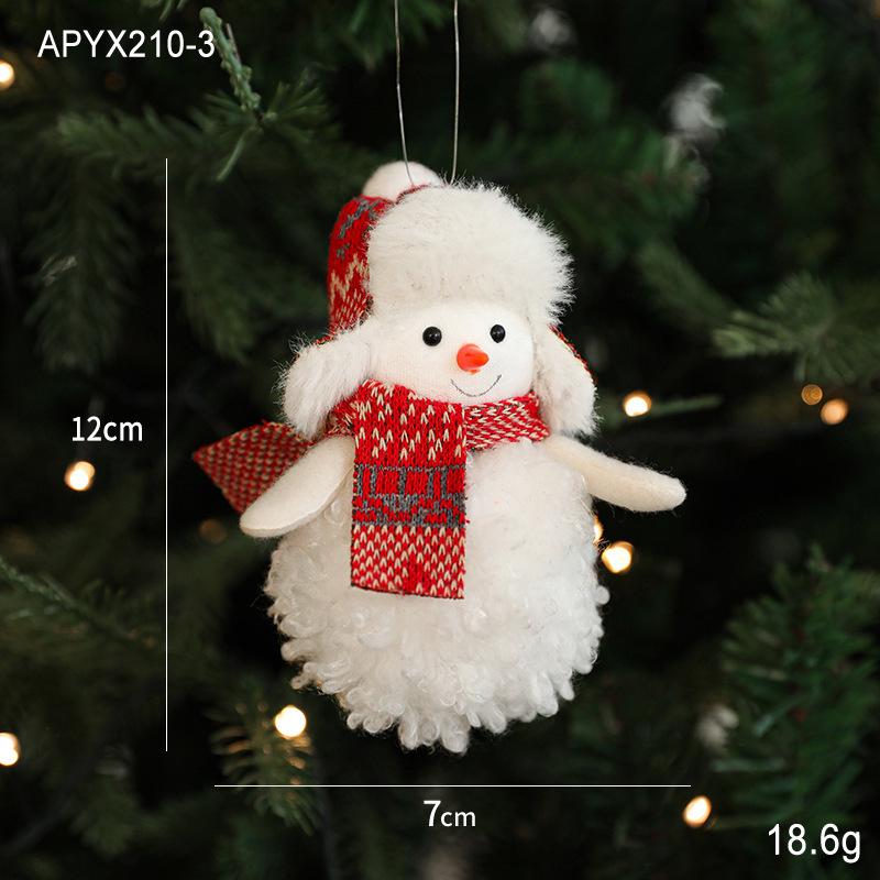 Pluche Sneeuwpop Kerstboomversieringen - Rode & Witte Decoraties voor Boom en Bureau