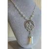Gothic Star Pendant Necklace with Opal In Spiritual Design