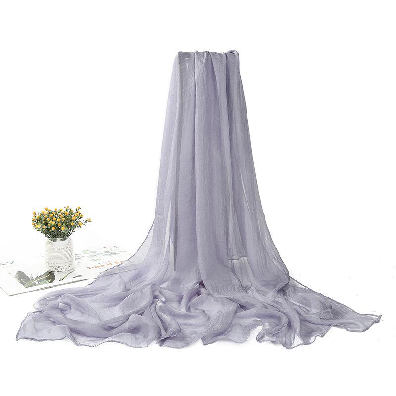 Versatile Big Red Silk Chiffon Scarf: Korean-Style Shawl & Sunscreen Wrap for All Seasons