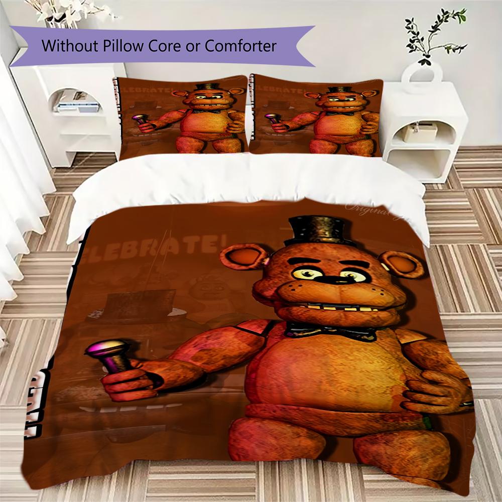 Celebrate Animatronic Friends Threepiece Set 1 Duvet Cover 2 Pillowcase Without Core Without Core Bedding Set Soft And Comfortable