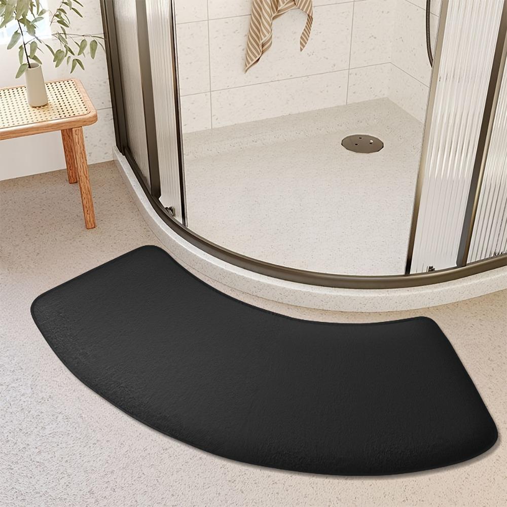 Non-slip Shower Room Door Mat Curved Toilet Bathroom Foot Mat PVC Bathroom Mat Entrance Mat
