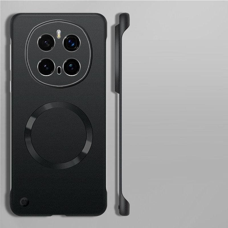 

Для Honor Magic 7 Pro для Magsafe безрамочный чехол для телефона для Magic 6 Pro беспроводная зарядка магнитный Magsafe безрамочный чехол для Magic 5 6 7 Pro Funda Magic 7 Pro чёрный