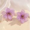 Sculptural Floral Acrylic Earrings Oversize Sweet Bloom Studs with a Modern Art Vibe OG050