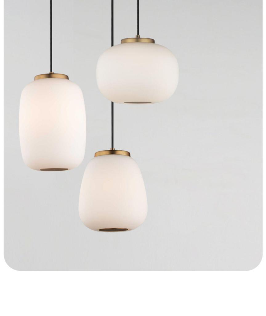 Wabi-Sabi Style Nordic Glass Pendant Light for Japanese Modern Minimalist Decor