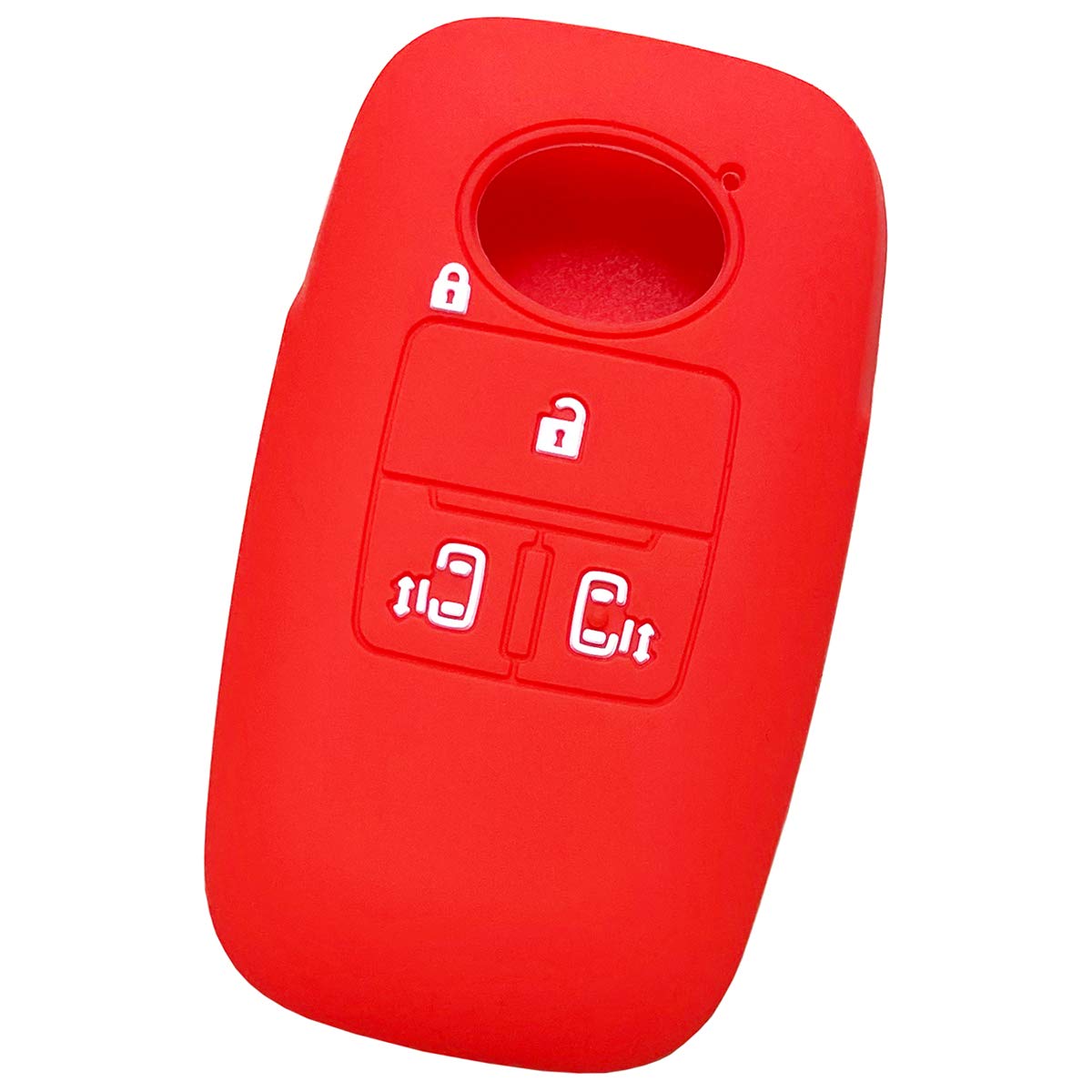 

Силиконовый чехол для смарт-ключа IKT для автомобилей Daihatsu и Toyota, 4 кнопки, красный/Новый Tanto красный