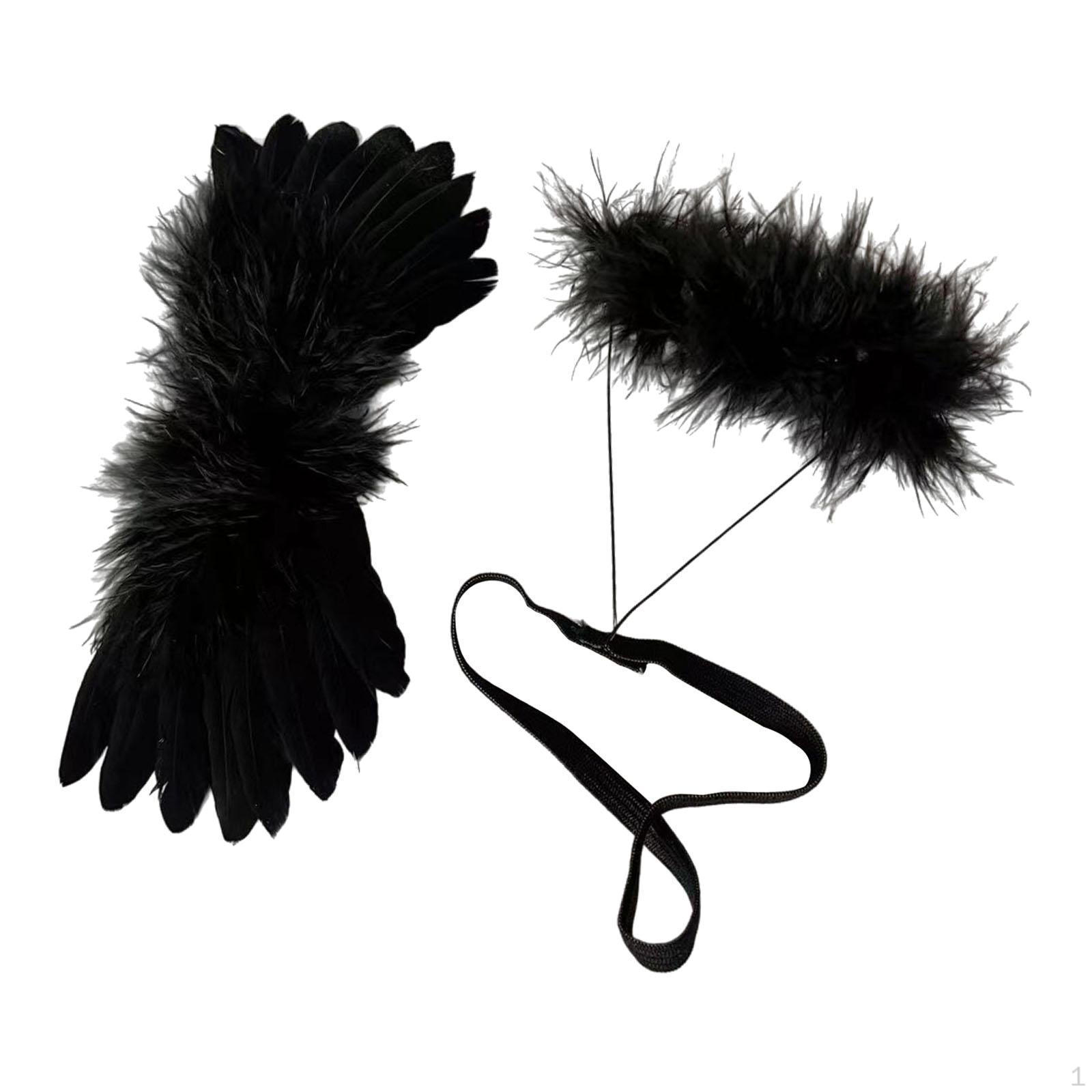 

Набор для изготовления крыльев и ободка для детей чёрный