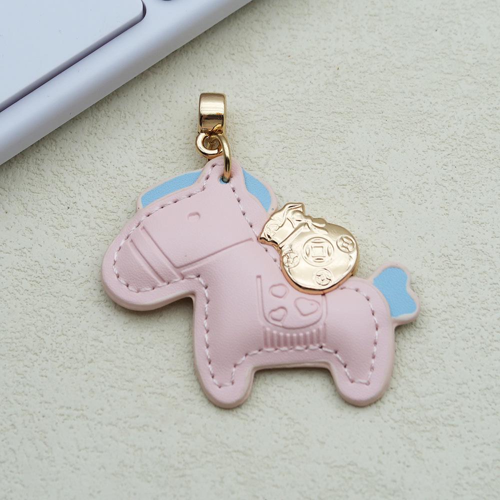 Instant Money Cartoon Pony Pendant Keychain for Couples