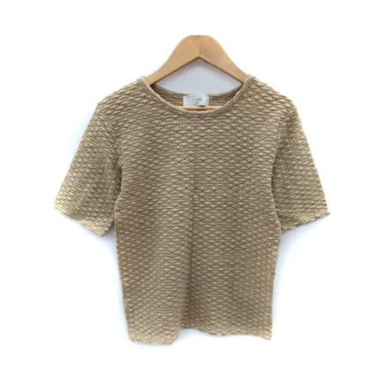 SLOBE IENA Cut and Sewn Short Sleeve Round Neck Beige SM3 Women s