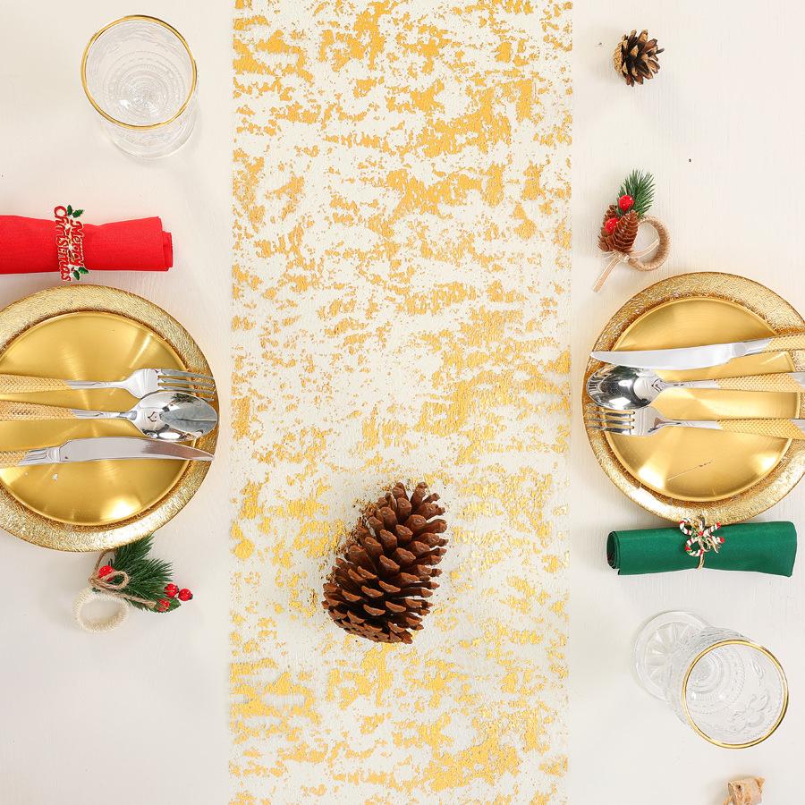 

Блестящая металлическая дорожка для стола, золотая/серебряная блестящая сетка, рулон, тонкие дорожки для стола для дня рождения, вечеринки, декора, свадьбы 28x275cm