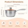 Stainless Steel Sauce Pot Heavy Duty Butter Warmer Measuring Pan Milk Warmer Pot Kitchen Cooking Small Induction Cookware Pot