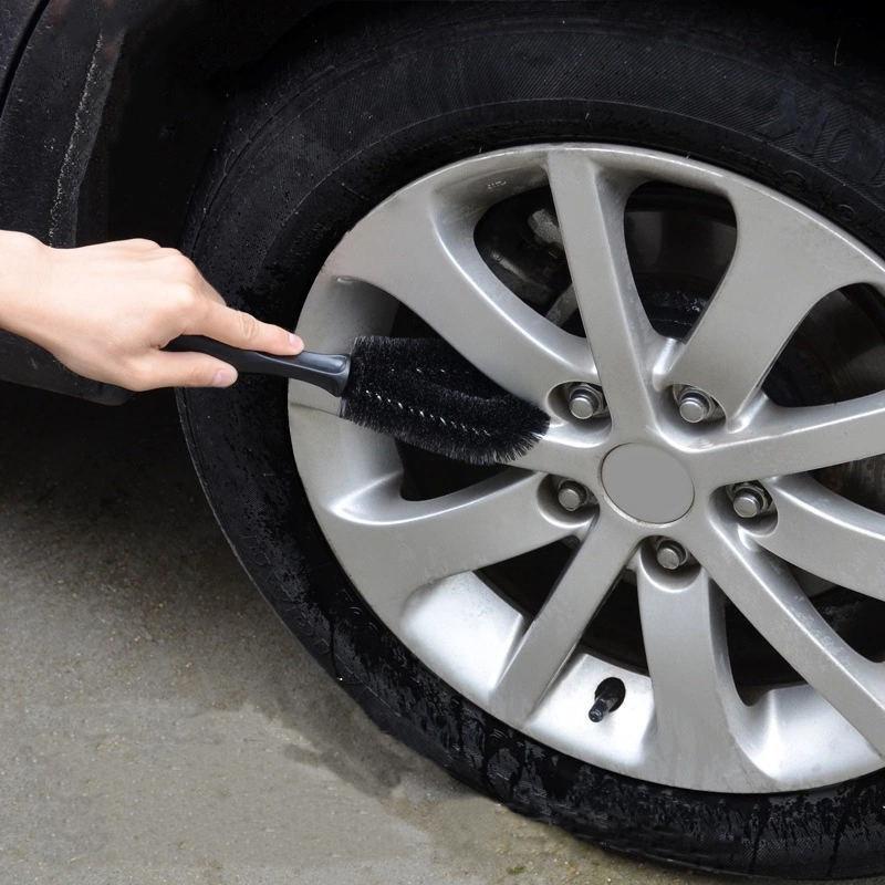 [Durable Tire Brush] Ergonomic Multi-Vehicle Tire Brush | Sparkling Finish, Easy Grip for Efficient, Safe Rim Cleaning - Durable