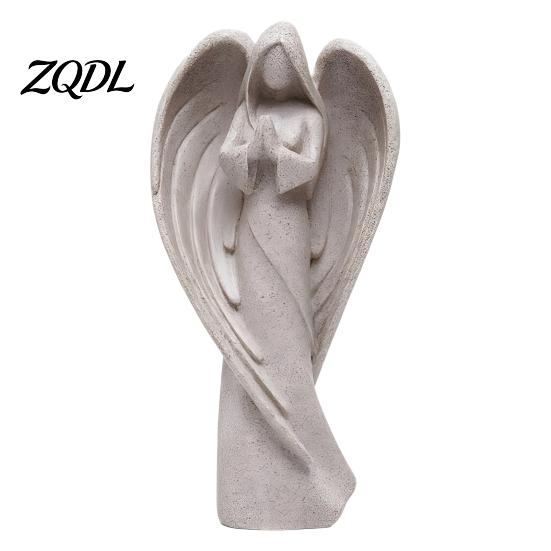 Scultura Artistica per Studio Angelo in Preghiera Statua, Figurine Astratte di Angelo Custode, Decorazione Casa Religiosa Preghiera Mensola Chiesa Interno Memoriale Elegante