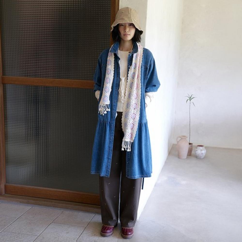 Thursday Island Full Open Shirt Denim Dress  T256mop132w 