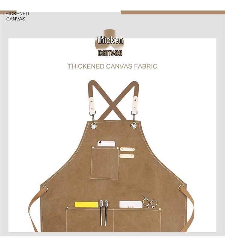Art Studio Cross-Border Long Smock Apron, Oil & Watercolor Painting Canvas Apron