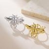 Teamer Delicate Bee Open Ring Gold Color Stainless Steel Women Girls Cute Insect Jewelry Trendy Birthday Gift 2026 New
