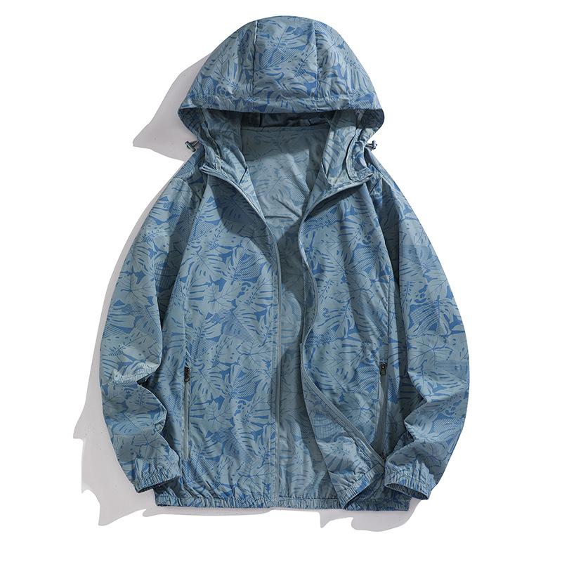 Abbigliamento da pesca a maniche lunghe da uomo, esterno, con cappuccio, in maglia UV, con protezione solare, traspirante, anti-zanzare, asciutto, sottile, da pesca, con cerniera