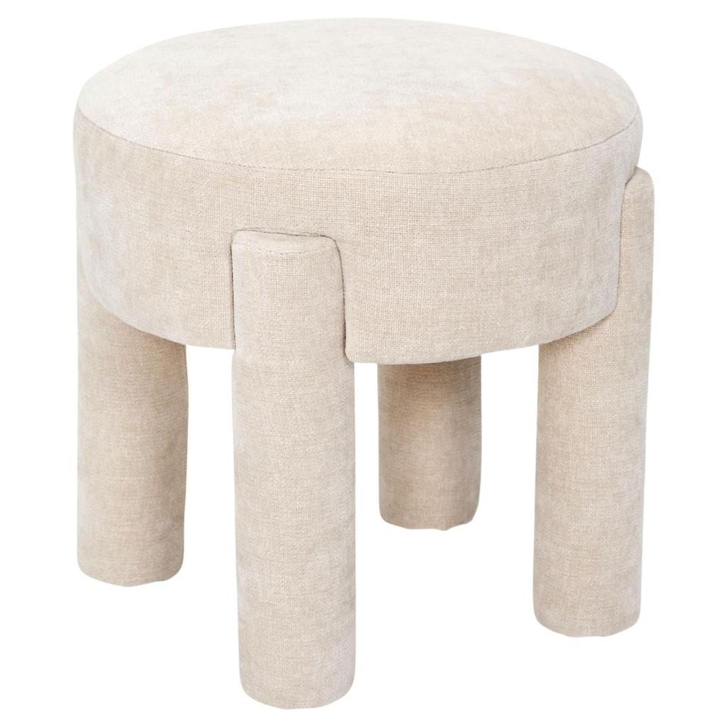 Gepolsterter Hocker Riva in Beige