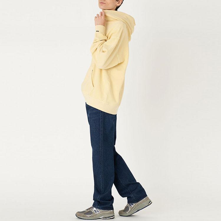 Levis Solid Color Loose Fit Drawstring Hoodie T-Shirt Men Tops Yellow A0747-0029