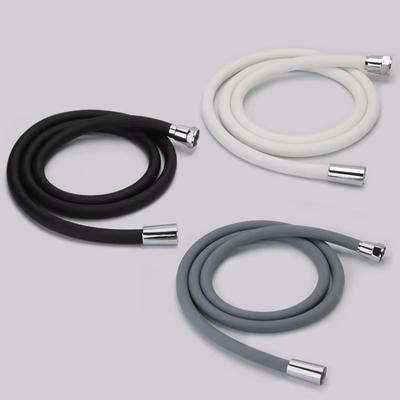 1.5/2M Silicone Flexible Shower Hose Black Anti-Winding Extension High Pressure Pipe Showerhead Tube Bathroom Faucet Accessories