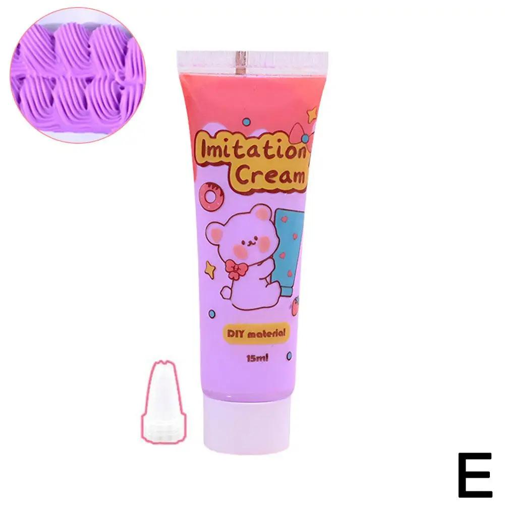 DIY Imitation Cream Glue Homemade Mobile Phone Hairpin Card Clay Material Glues Craft Accessories 15ml Cream Resin C8M0