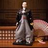 Cloth Doll Samurai Warrior Ornament Handmade Japanese Style Figurine with Glossy