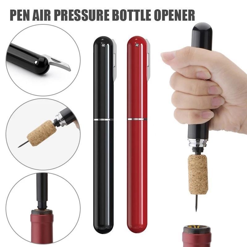Air Pressure Pump Wine Bottle Opener Portable Stainless Steel Pin Easy Cork Remover Corkscrew for Home Party Wine Lovers Tools