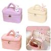 Portable Plush Toiletry Bag For Women With Multiple Compartments And Easy-to-use Dual Zipper